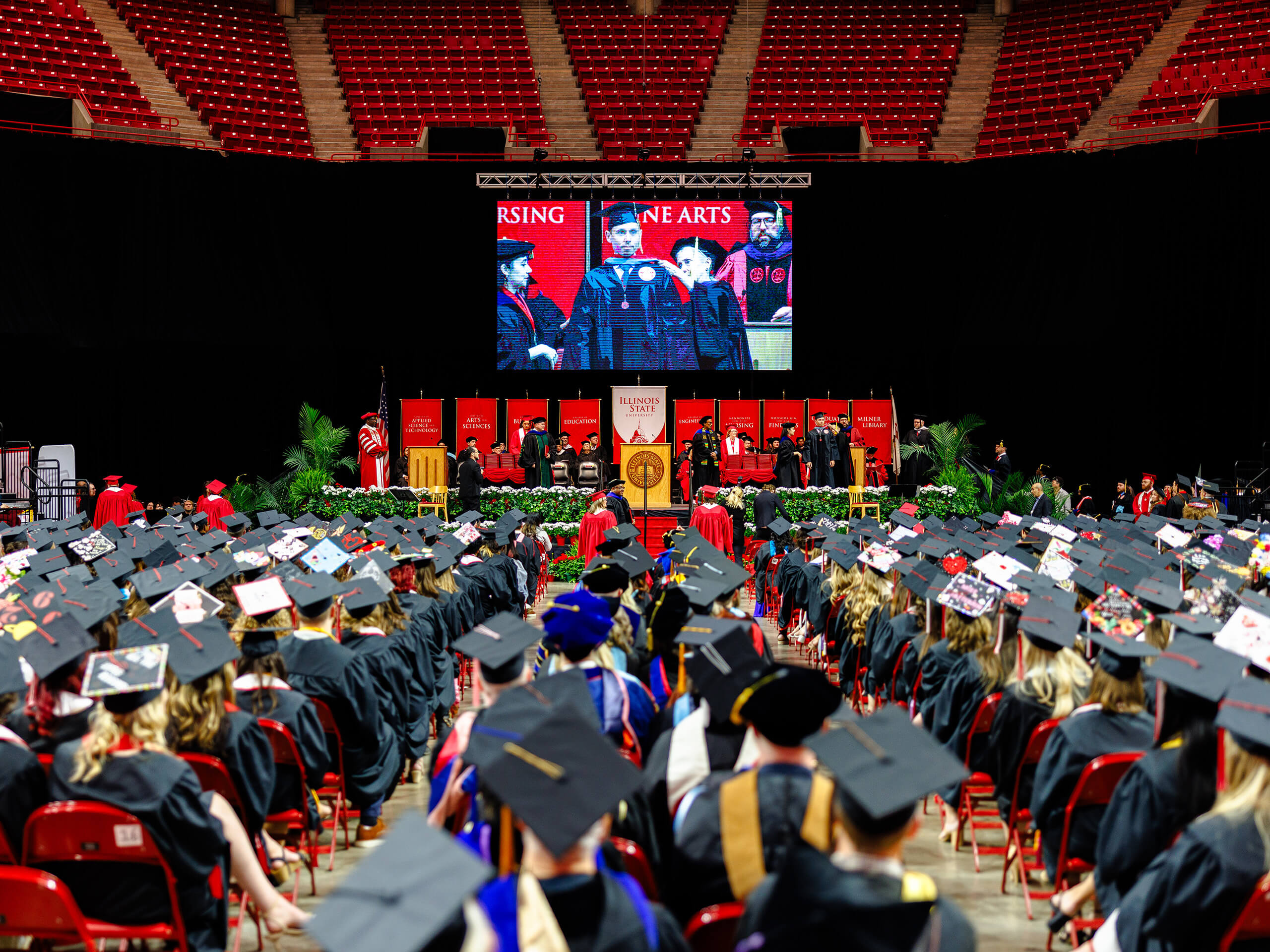 Students at commencement